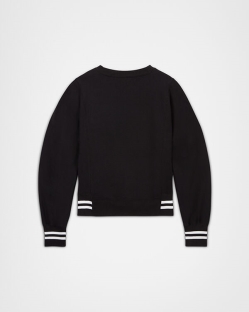 Converse Asymmetrical Rib Crew Női Sweatshirt Fekete | TLPEHGN-HU